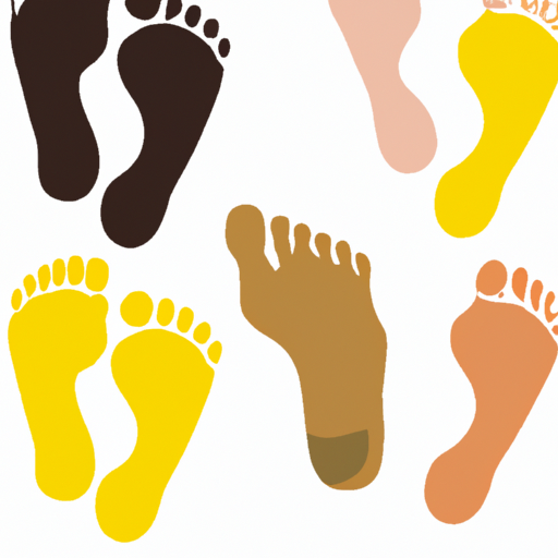 תמונה של צורות וגדלים מגוונים של כף הרגל, הממחישה את מגוון הרגליים האנושיות